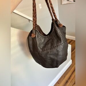 Preloved The Sak Indio Hobo Bag chocolate brown leather